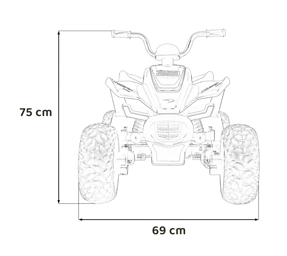 Quad McLaren Racing MCL 35 dla dzieci Szary + Pilot + Wolny Start + EVA + Audio LED