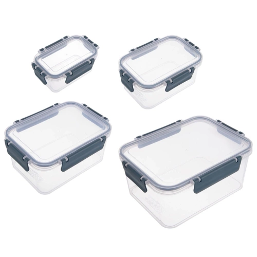 Pojemniki na żywność z pokrywką i uszczelką 4 szt.