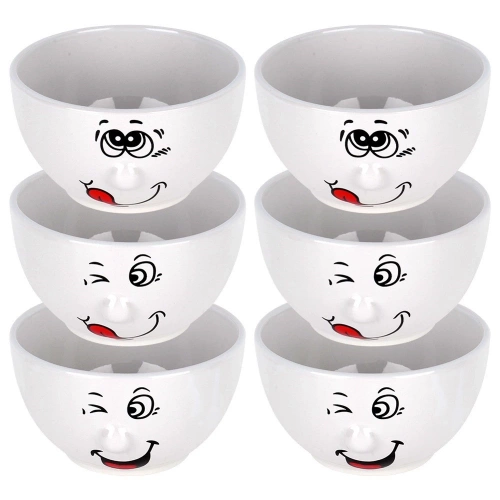 Miseczki ceramiczne buźki 13,5 cm, 550 ml 6 szt.