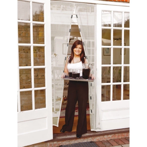 Moskitiera na drzwi biała z magnesem 208x100 cm