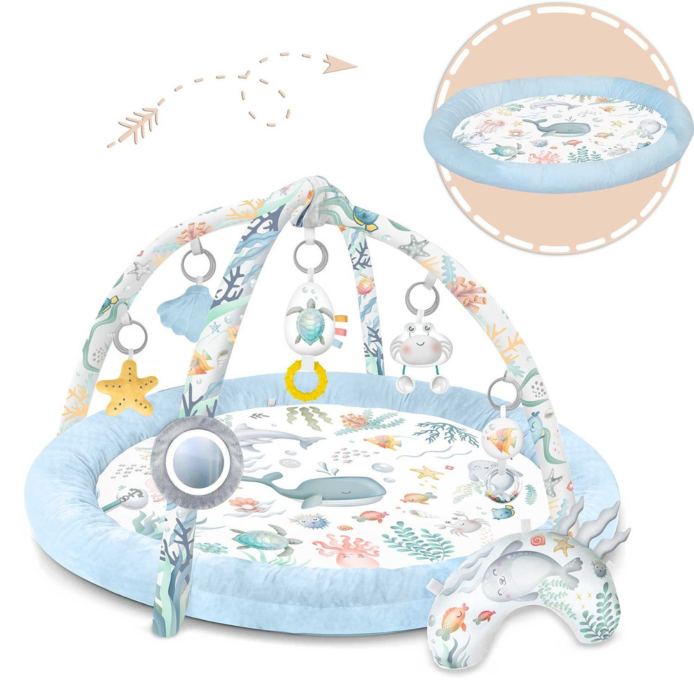 Mata  edukacyjna  interaktywna   -niebieska