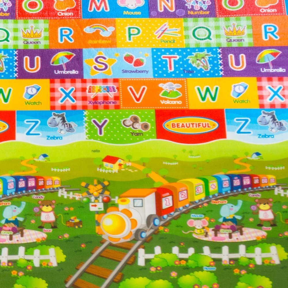 Dwustronna mata piankowa dla dzieci 180x200 cm XXL