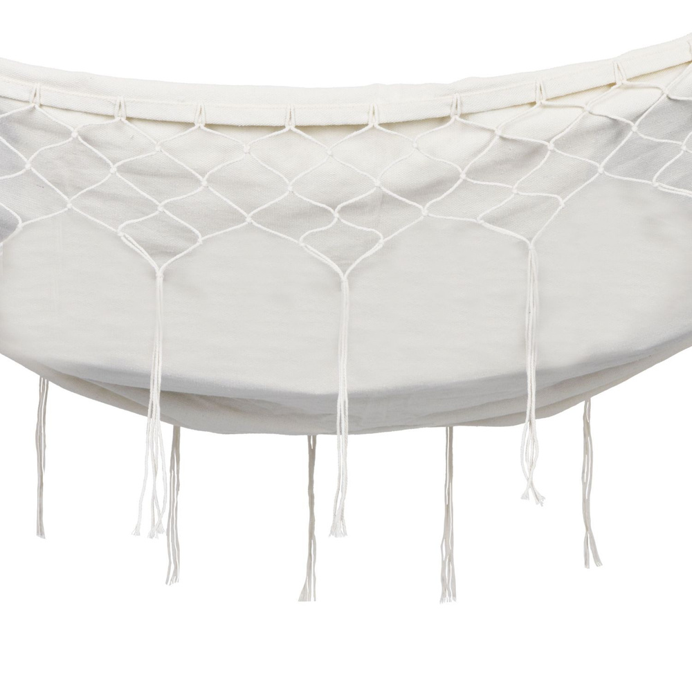 Dwuosobowy hamak ogrodowy bujak huśtawka leżak 200x150cm boho beżowy