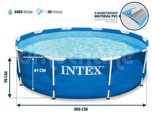 Basen ogrodowy stelażowy 305 x 76 cm Intex 28200
