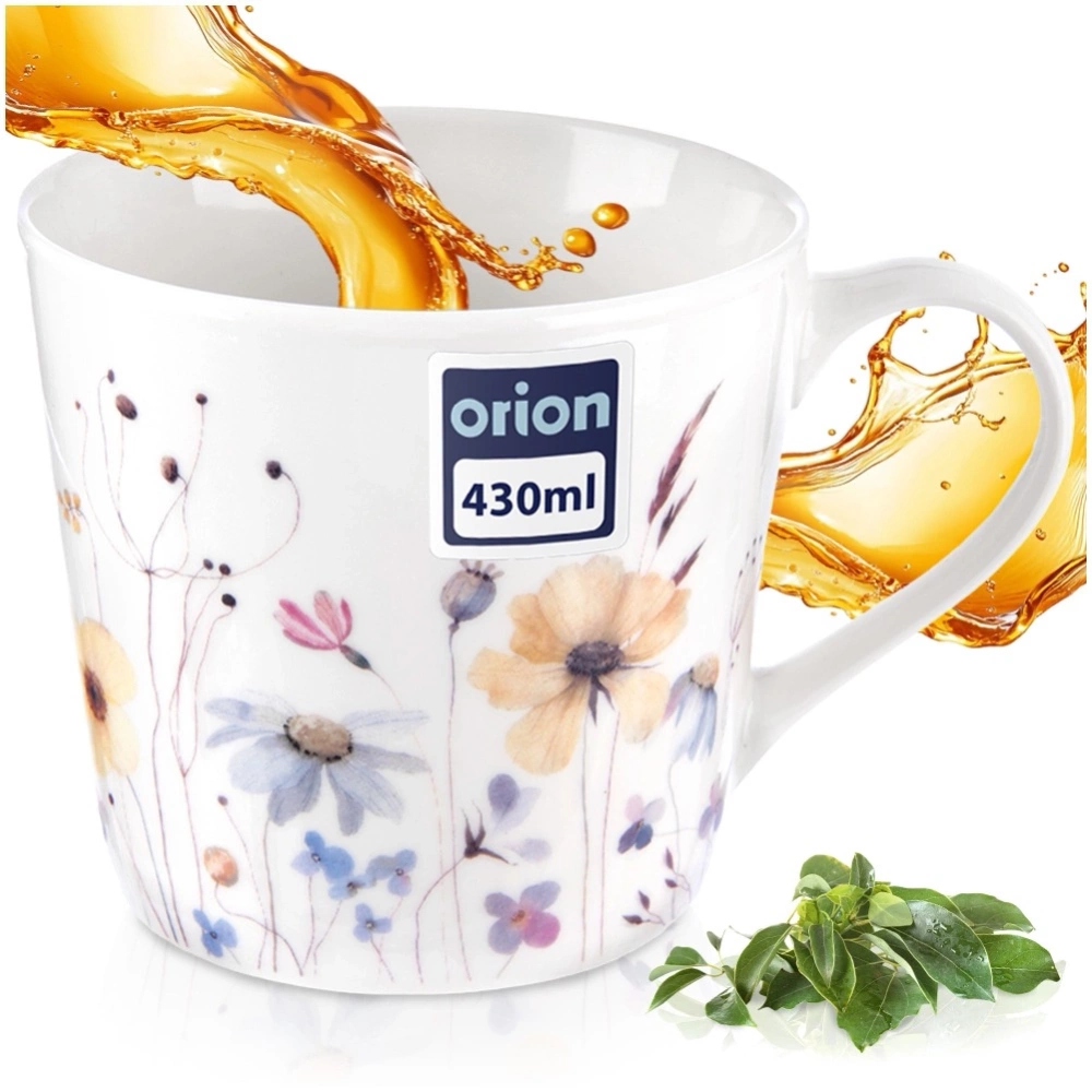 Kubek porcelanowy kwiaty 430 ml