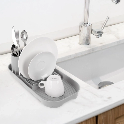 Suszarka na naczynia szara 39x19,5x11 cm