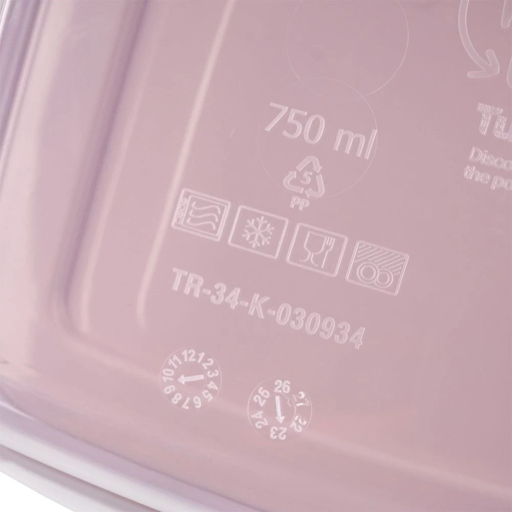 Pojemnik na żywność z pokrywką dzielony 750 ml