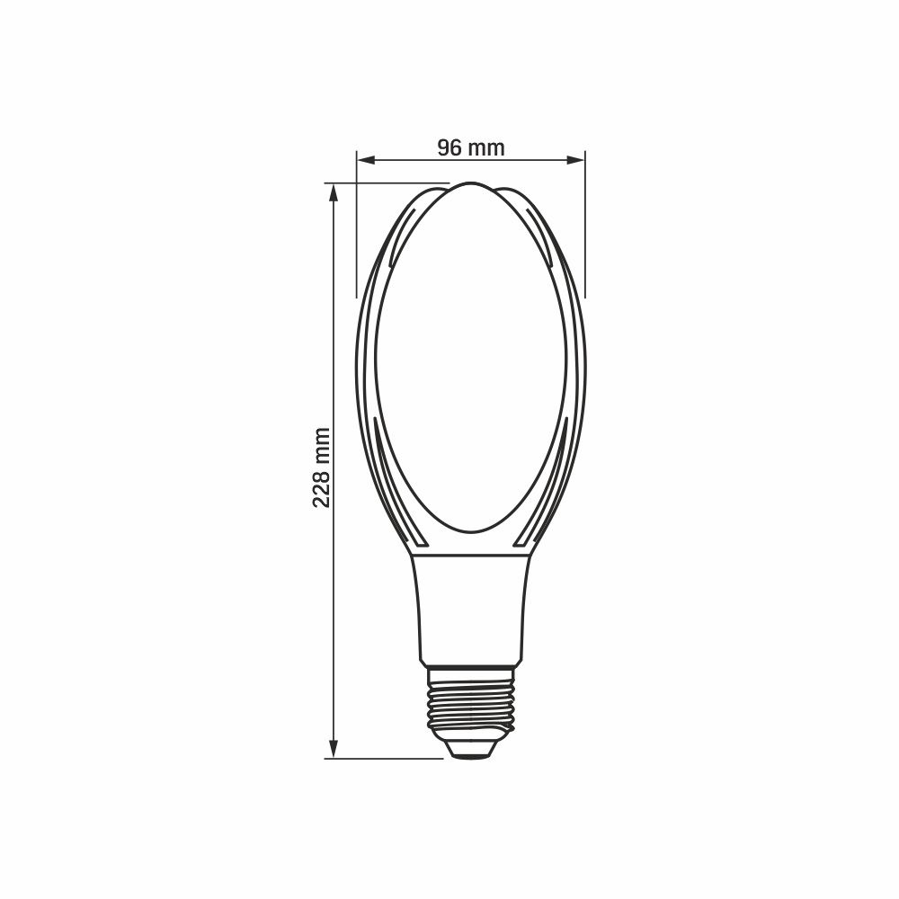Żarówka LED E27 A96 30W 3200lm 4000K Neutralna Biel 330° Videx