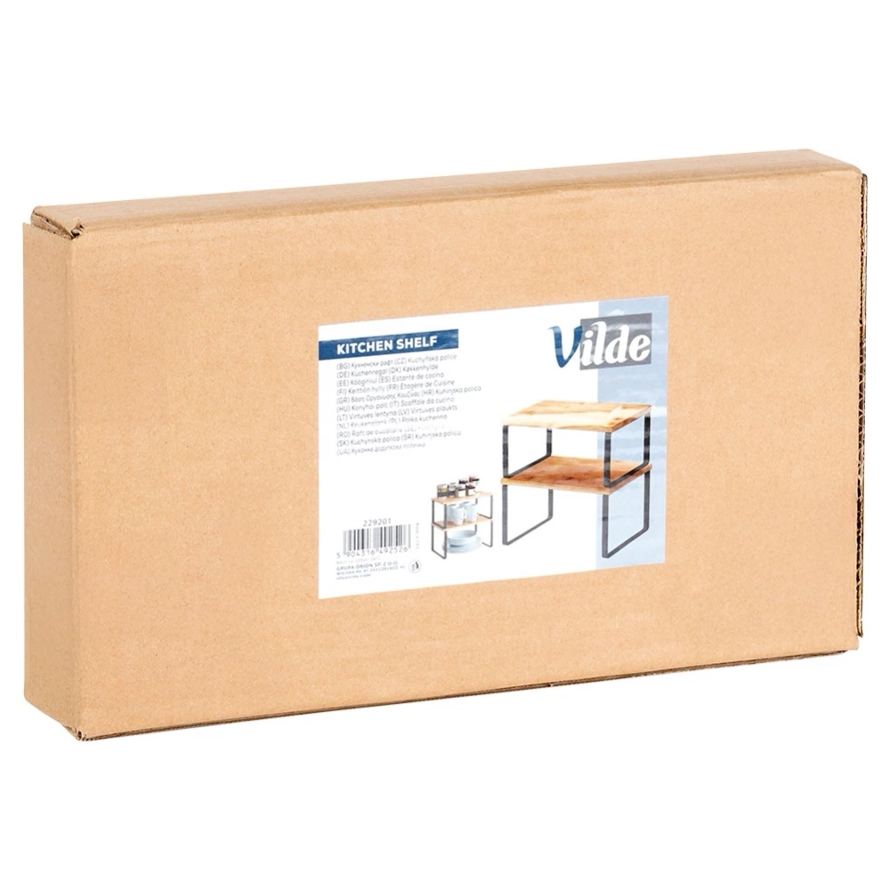 Półka kuchenna bambusowa 33,5x19,5x16 cm / 33,5x18,5x13,5 cm 2 szt.