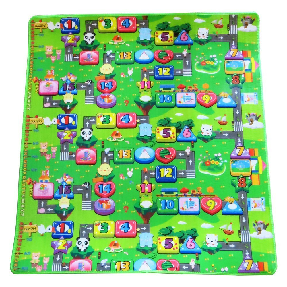 Dwustronna mata piankowa dla dzieci 177x197 cm XXL