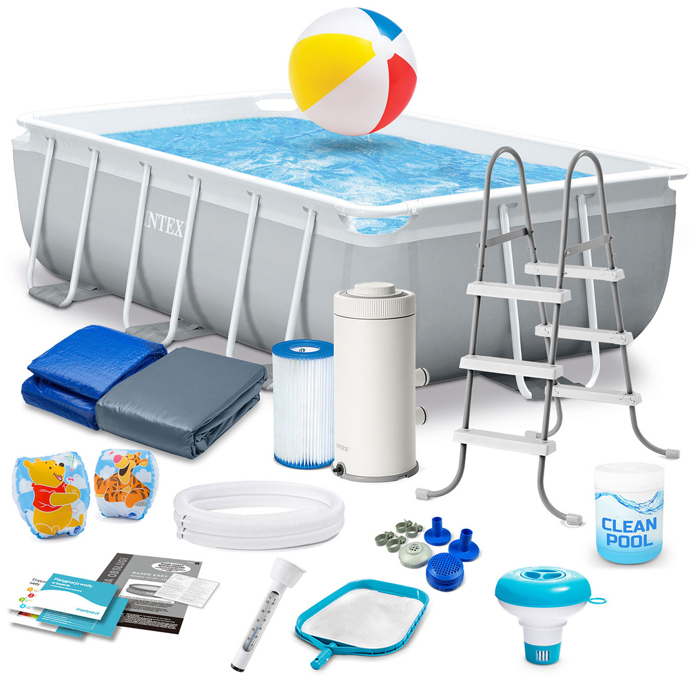 Basen ogrodowy stelażowy 300 x 175 x 80 cm zestaw 18w1 INTEX 26784