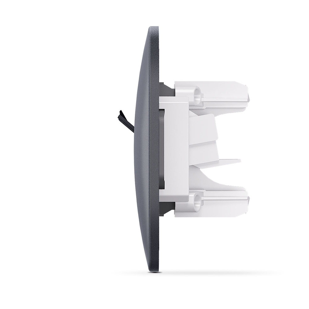 Gniazdo komputerowe CAT6 pojedyncze czarne grafitowe VIDEX BINERA