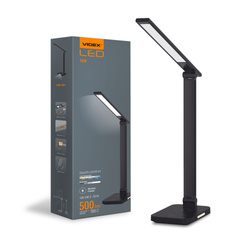 Lampa biurkowa LED z ładowaniem bezprzewodowym VIDEX VL-TF17B Czarna