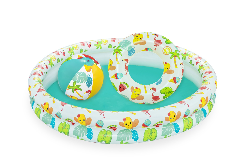 Bestway SET Basen piłka kółko brodzik 122cm  51124