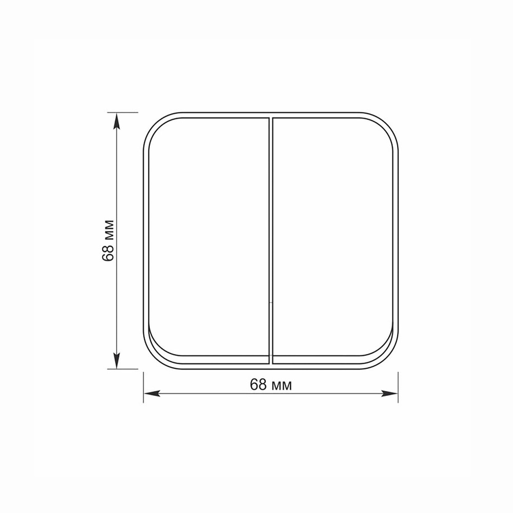 Podtynkowy włącznik 2-krotny 1-biegunowy czarny BINERA