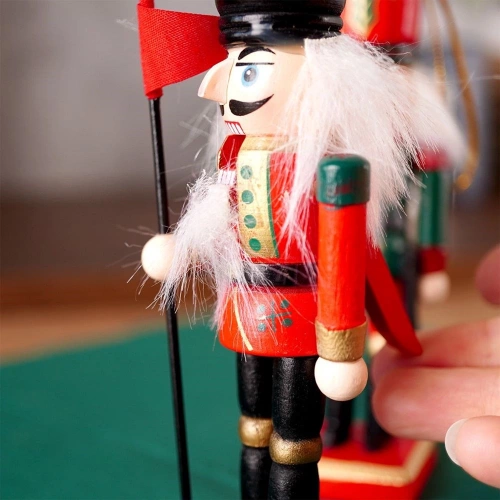 Ozdoby choinkowe drewniane dziadek do orzechów 12 cm 2 szt.