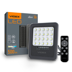 Naświetlacz solarny LED VIDEX lampa z czujnikiem zmierzchu 500lm + PILOT