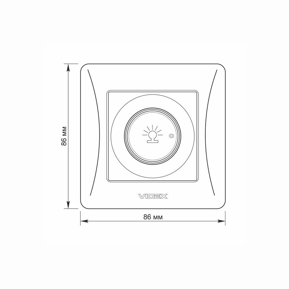 Ściemniacz z Ramką Videx 600W 10A Natynkowy Biały BINERA