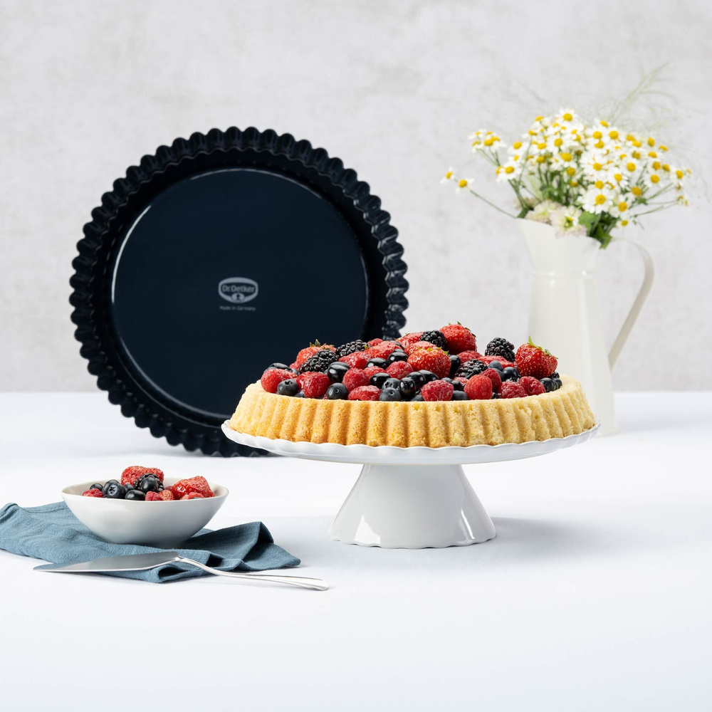 Forma blacha do pieczenia ciast tarty  babki, Ø28 cm, emaliowana Dr. Oetker