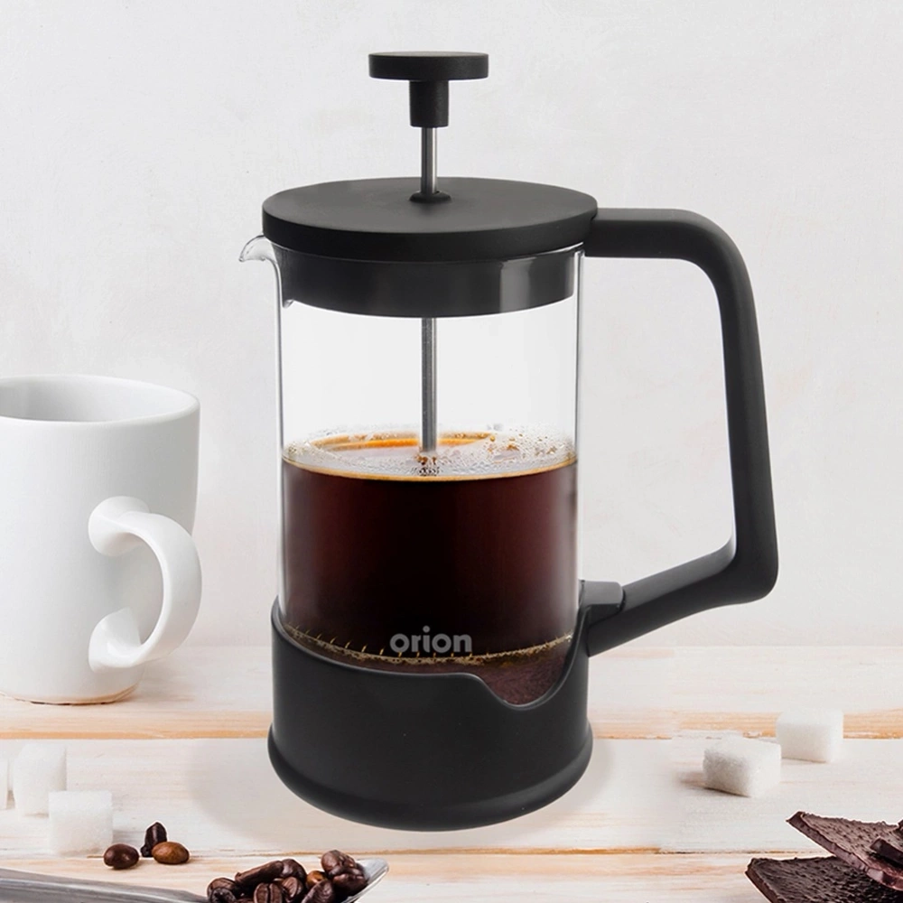 Zaparzacz tłokowy do kawy i herbaty szklany BLACK 400 ml
