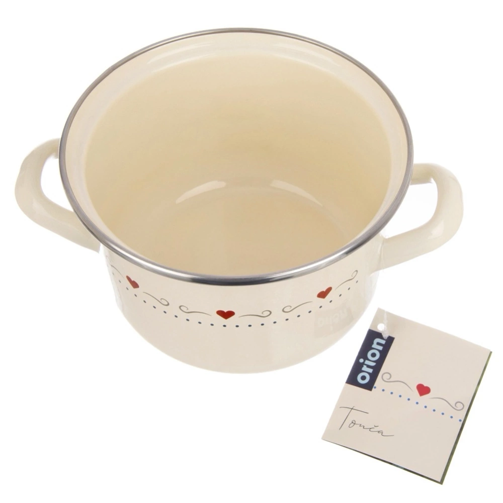 Garnek emaliowany kremowy TONCA 16 cm, 1,4 l