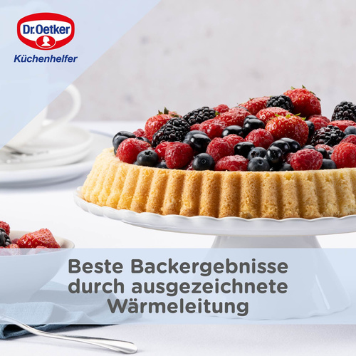 Forma blacha do pieczenia ciast tarty  babki, Ø28 cm, emaliowana Dr. Oetker