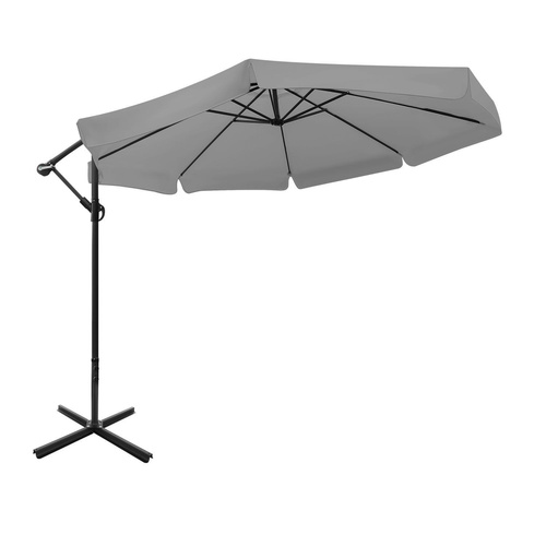 Składany parasol ogrodowy 350 cm XXL pokrowiec grafitowy 8-ramienny