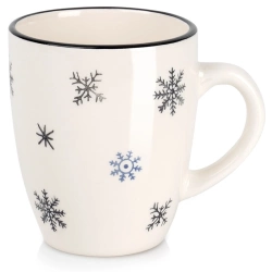 Kubek ceramiczny płatki śniegu 350 ml