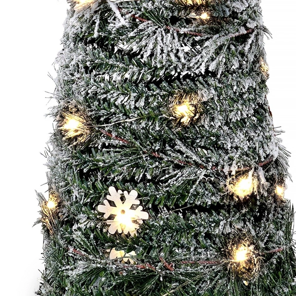 Choinka świecąca stożek zielona 40 LED 80 cm