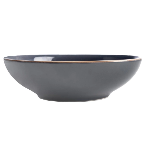 Talerz obiadowy głęboki ceramiczny szary GLAZE 20,5cm
