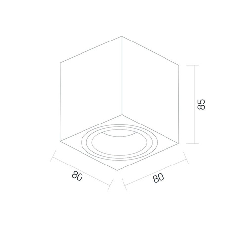 Oprawa Natynkowa Videx OTTO SPOT 1x GU10 Ruchoma Biała