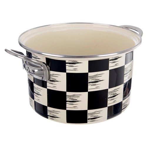 Garnek emaliowany SZACHOWNICA 20 cm, 3 l