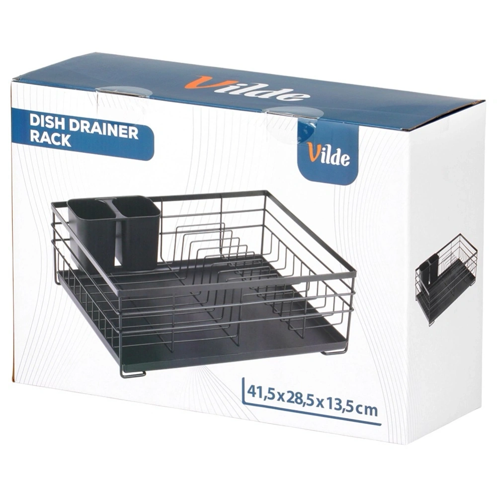 Suszarka na naczynia czarna 41,5x28,5x13,5 cm