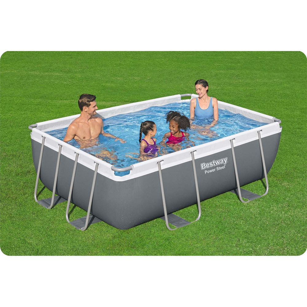 Basen ogrodowy stelażowy 282 x 196 x 84 cm 16w1 Bestway 56629N