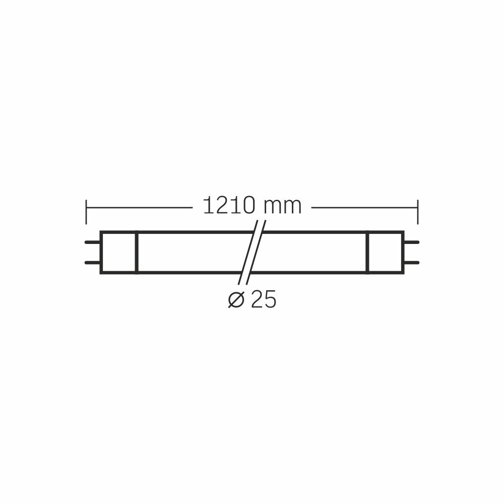 Szklana rurka LED T8 VIDEX-T8-LED-120-18W-CW