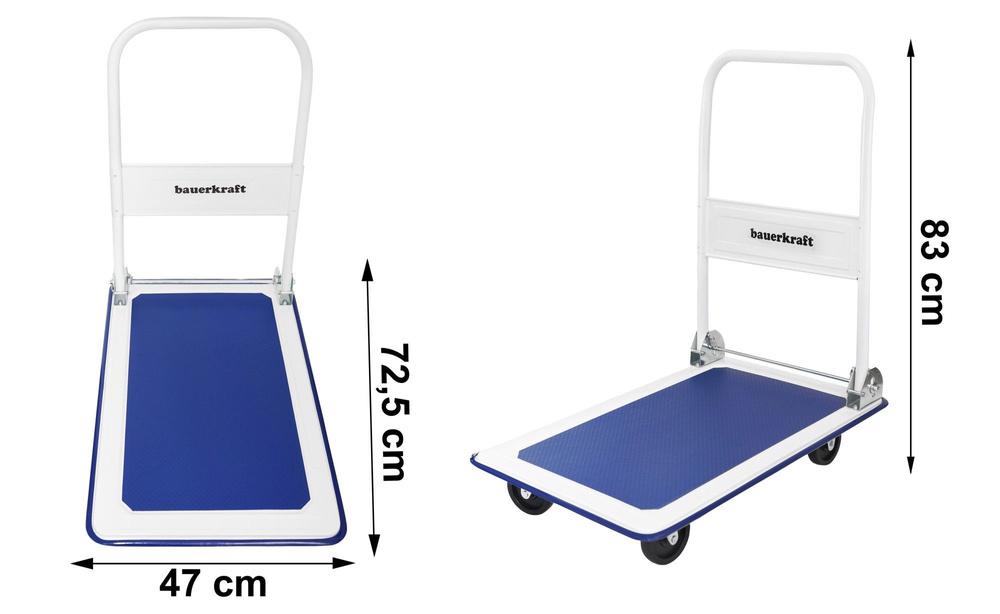 Wózek platformowy magazynowy transportowy składany ręczny 150kg