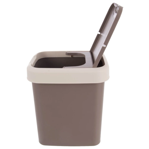 Kosz na śmieci plastikowy brązowy 12 l