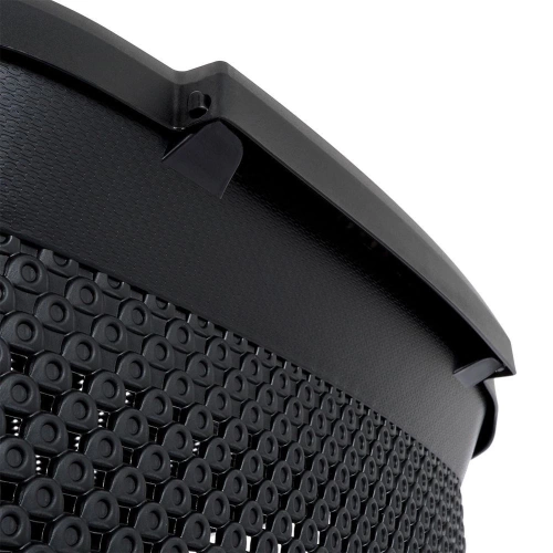 Kosz na pranie plastikowy czarny 60 l