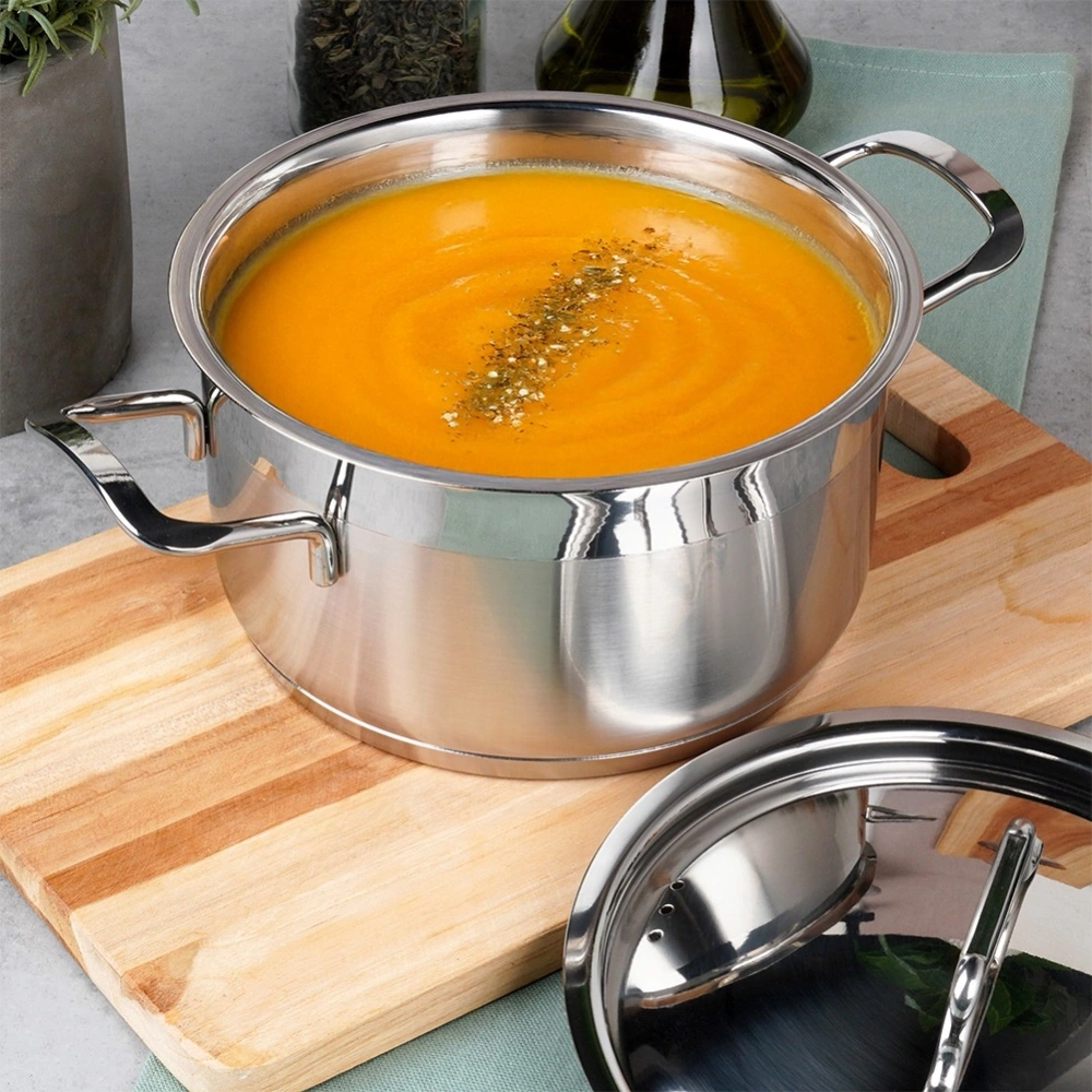 Garnek stalowy z pokrywką ANETT 16 cm, 1,9 l