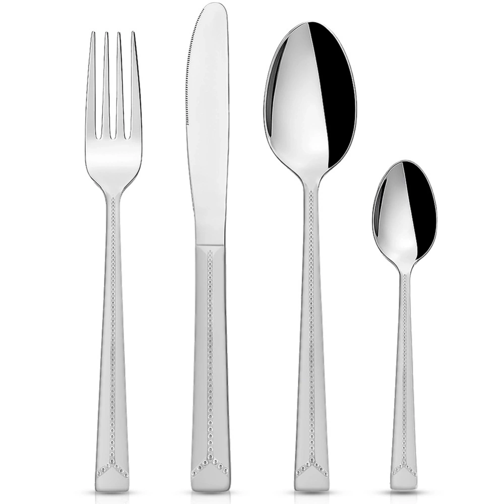 Zestaw sztućców stalowy dla 6 osób 24 el.