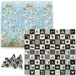 Mata piankowa edukacyjna składana 200 x 180 x 1 cm  ocean-liczby