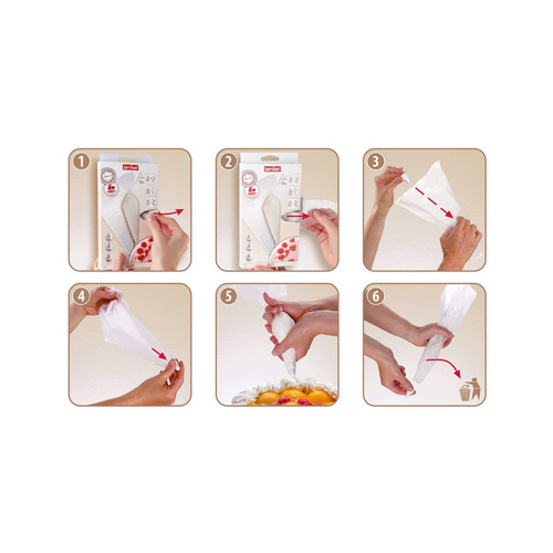 Worek cukierniczy z 3 końcówkami, 4 częściowy Zenker