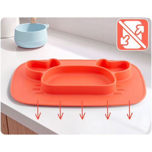 Talerzyk dla dzieci silikonowy do karmienia krab 