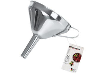 Lejek ze stali nierdzewnej - idealne narzędzie do napełniania płynów Ø10 cm FACKELMANN