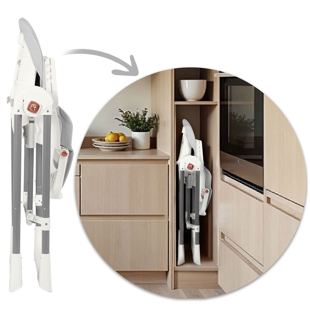 Krzesełko do karmienia Elite szare