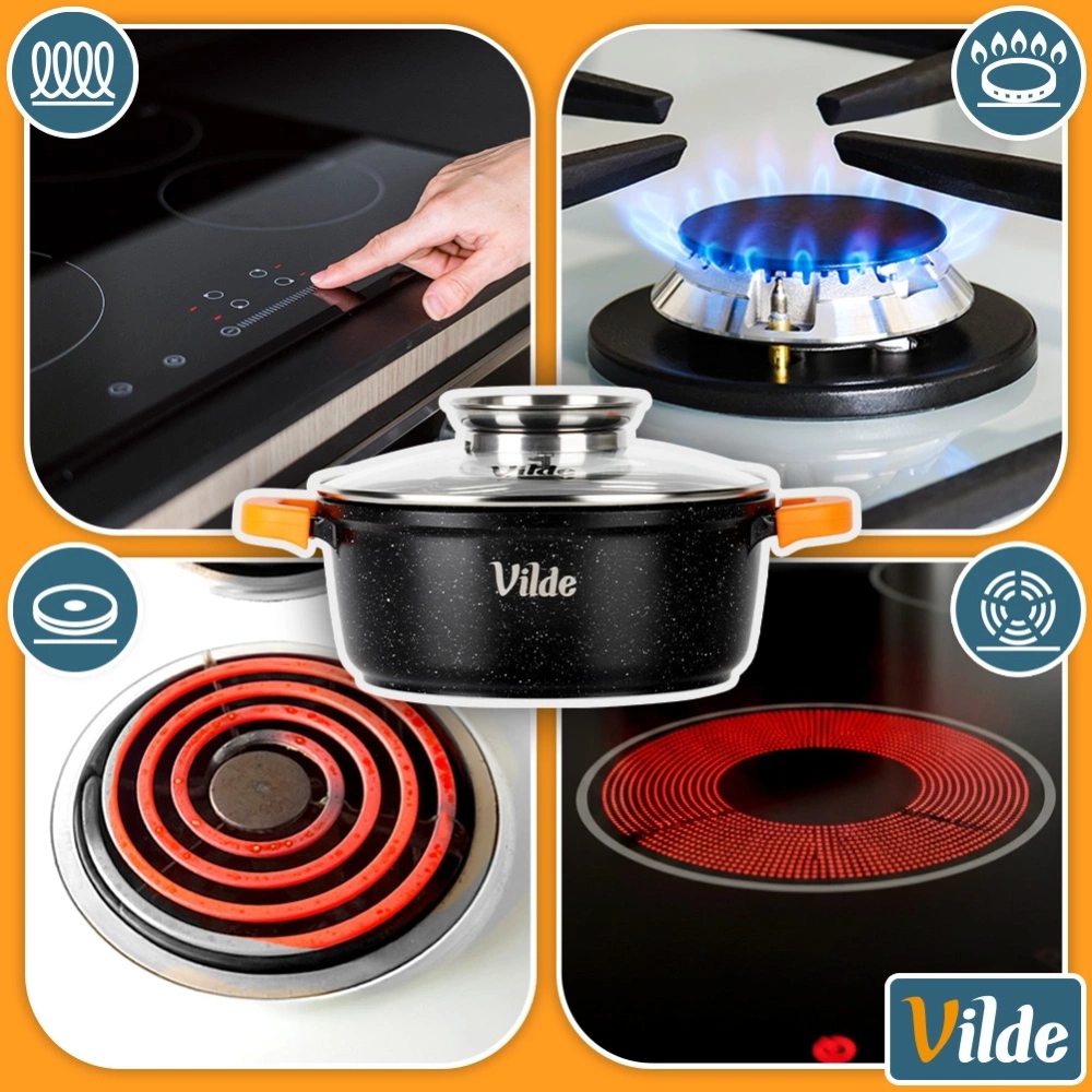 Garnek granitowy ze szklaną pokrywką TERRUNA AROMA 20 cm, 2,1 l