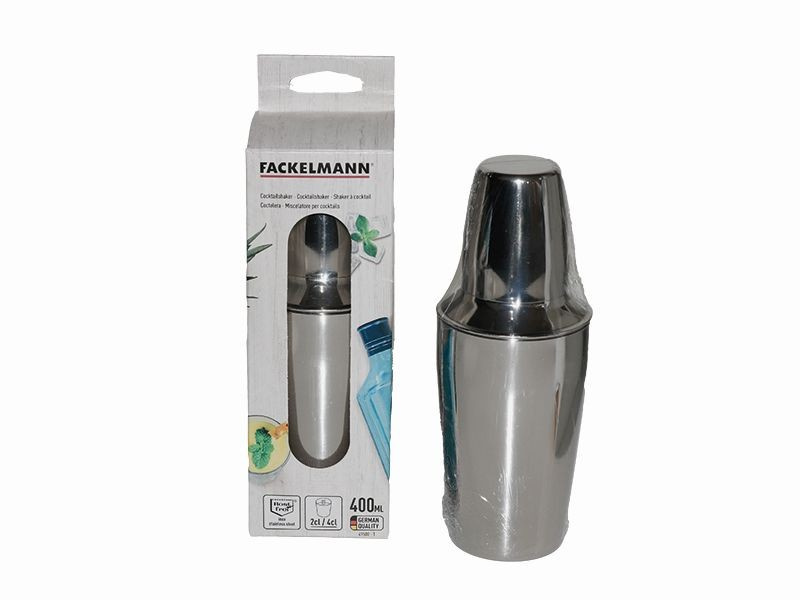 Shaker do drinków i napojów 400 ml z sitkiem FACKELMANN 49500