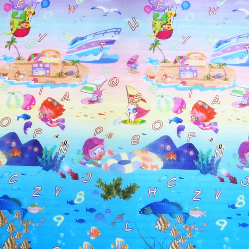 Dwustronna mata piankowa dla dzieci 177x197 cm XXL