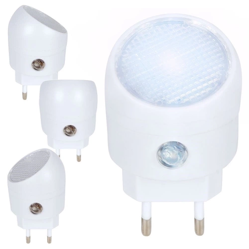 Lampka nocna LED do kontaktu z czujnikiem zmierzchu biała