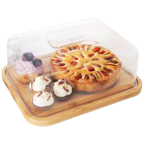 Deska do serwowania bambusowa z pokrywką 28x22x11 cm